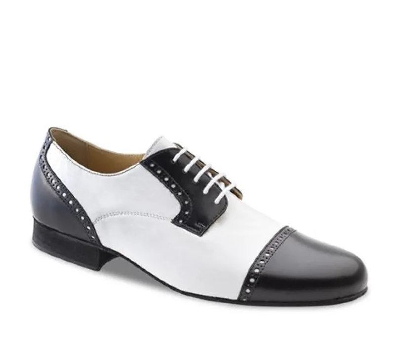 sort_og_hvid_bldt_skind_h_0.webp Dansebutikken Sort og hvid blødt skind herre dansesko Werner Kern> Tangosko Herrer | Salsasko Herrer