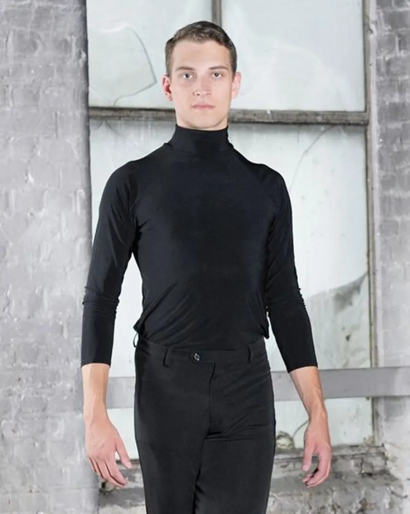 sort_rullekrave_bluse_til_0.webp Dansebutikken Sort rullekrave bluse til teen og herrer> Dansetøj Herrer