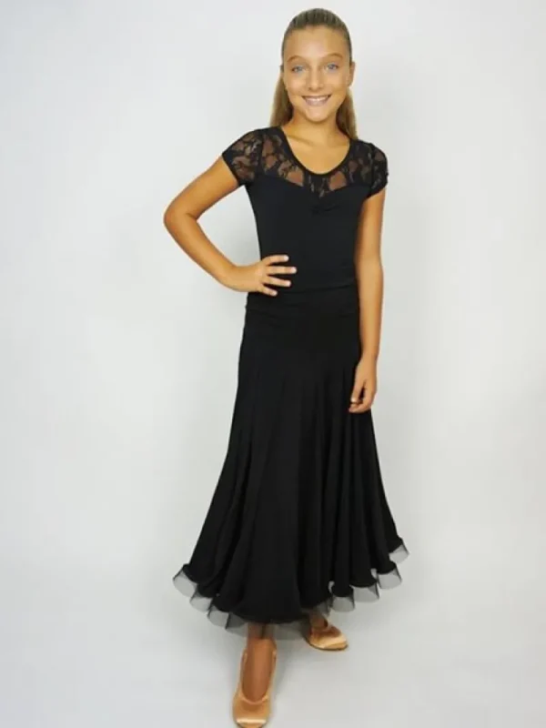 Dansebutikken Sort standard nederdel til piger - Ready4dance> Dansetøj Pige