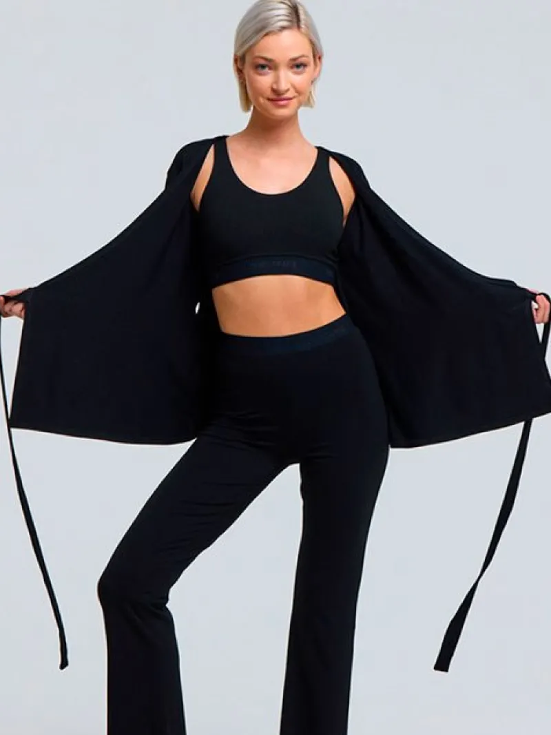 sort_tempsdanse_lang_cros_2.webp Dansebutikken Sort Tempsdanse lang Crossover bluse> Yogabluser