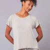 Dansebutikken Tempsdanse latte farvet blød bambus t-shirt> Pilates Overdele | Yogabluser