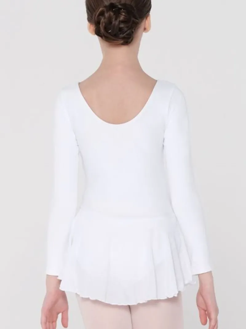 wear_moi_dragt_med_psyet__1.webp Dansebutikken Wear Moi dragt med påsyet skørt i hvid>Børn Balletkjole Piger