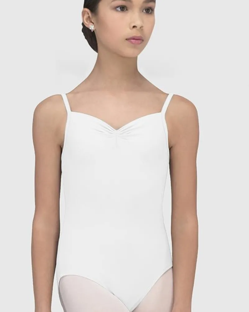 wear_moi_dragt_med_rynk_i_2.webp Dansebutikken Wear Moi dragt med rynk i hvid>Børn Balletdragter Børn