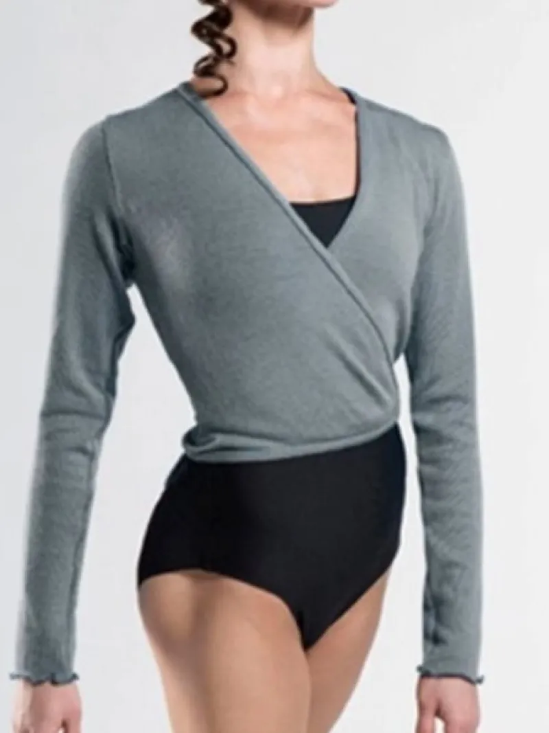 wearmoi_gr_sl_om_overdel__0.webp Dansebutikken Wearmoi grå slå om overdel ballet og gymnastik>Dame Overdele Damer | Ballet Strik Damer