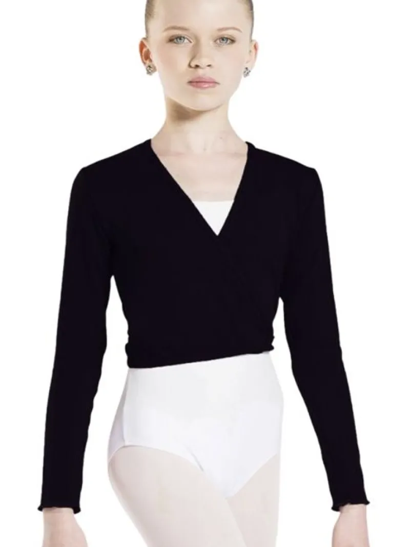 wearmoi_sort_sl_om_overde_0.webp Dansebutikken Wearmoi sort slå om overdel børn ballet/gymnastik>Børn Overdele Piger | Ballet Toppe Børn