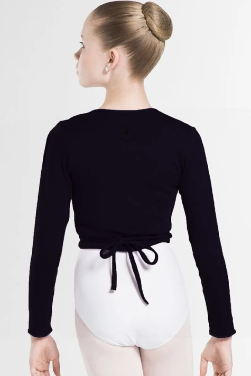 wearmoi_sort_sl_om_overde_1.webp Dansebutikken Wearmoi sort slå om overdel børn ballet/gymnastik>Børn Overdele Piger | Ballet Toppe Børn