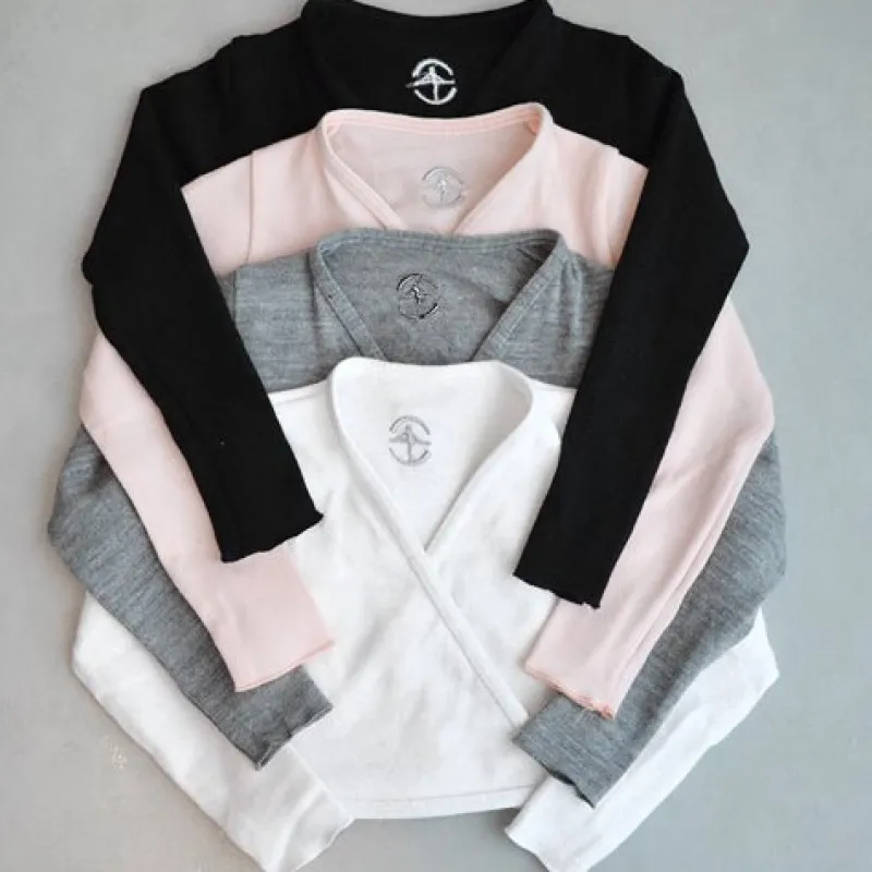 wearmoi_sort_sl_om_overde_2.webp Dansebutikken Wearmoi sort slå om overdel børn ballet/gymnastik>Børn Overdele Piger | Ballet Toppe Børn