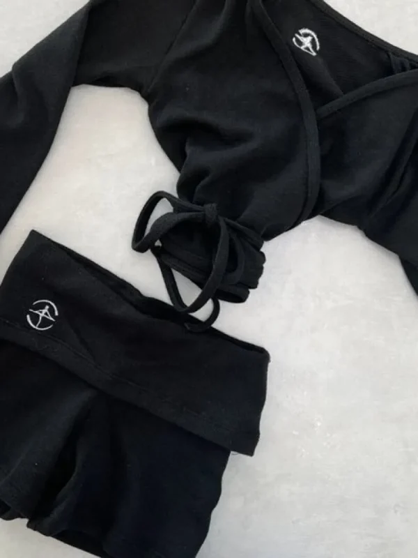 Dansebutikken Wearmoi sorte strikshorts børn ballet/gymnastik>Børn Underdele Piger | Ballet Underdele Børn