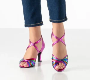 Dansebutikken Werner Kern dansesko multifarvet med 6,5 cm hæl - Mary>Dame Salsasko Damer | Tangosko Damer