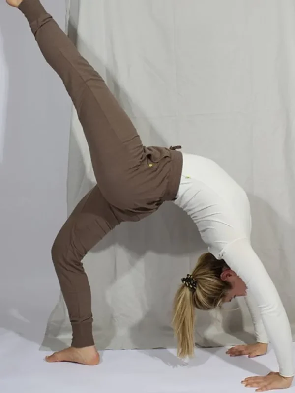 Dansebutikken Yogamii bløde brune bukser til træning> Pilates Bukser/leggings | Yogabukser